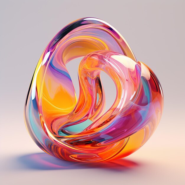 3d rendered photos of glass morphism in bright