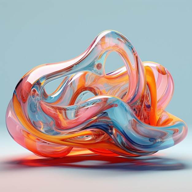 3d rendered photos of glass morphism in bright