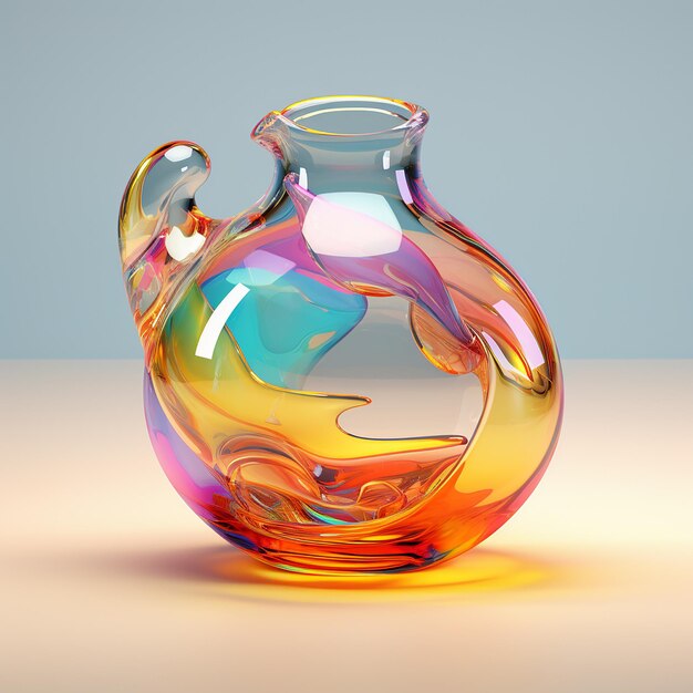 3d rendered photos of glass morphism in bright