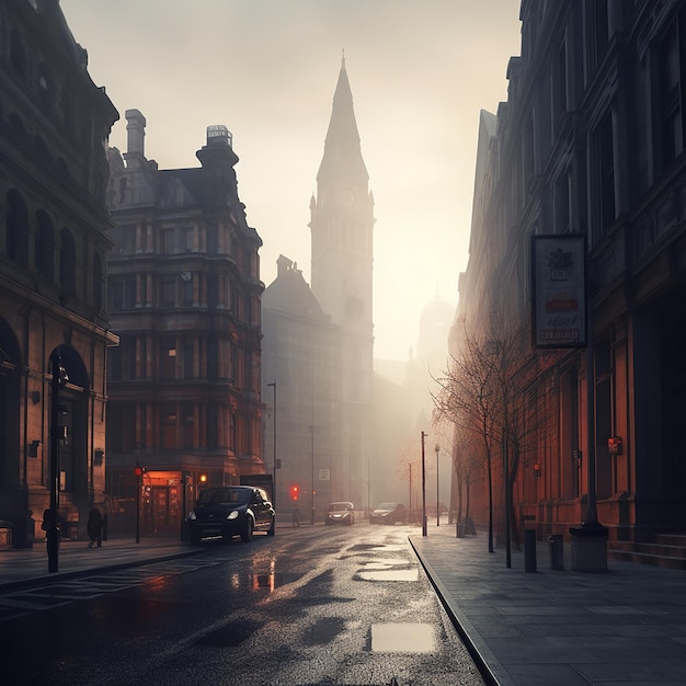 3D RENDERED PHOTOS OF GOOD MORNING FROM CITY OF LONDON FOGGY SKY SCRAPPER