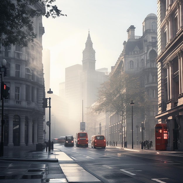 3D RENDERED PHOTOS OF GOOD MORNING FROM CITY OF LONDON FOGGY SKY SCRAPPER