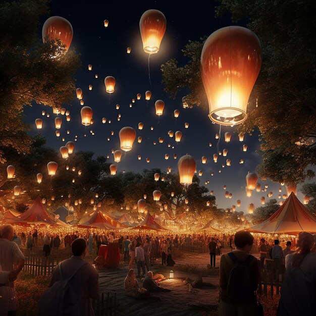 3d rendered photos of lantern festival