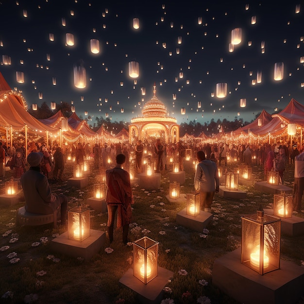 3d rendered photos of lantern festival