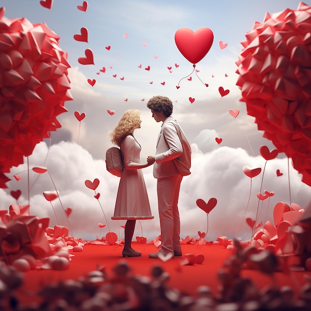 3d rendered photos of love