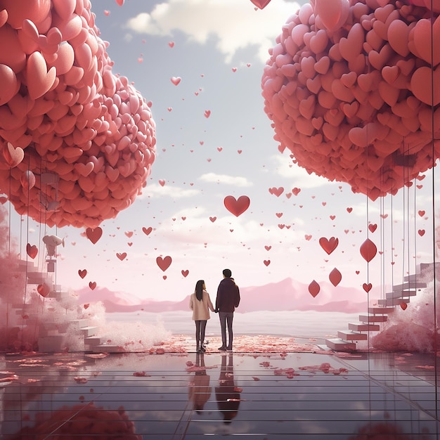 3d rendered photos of love