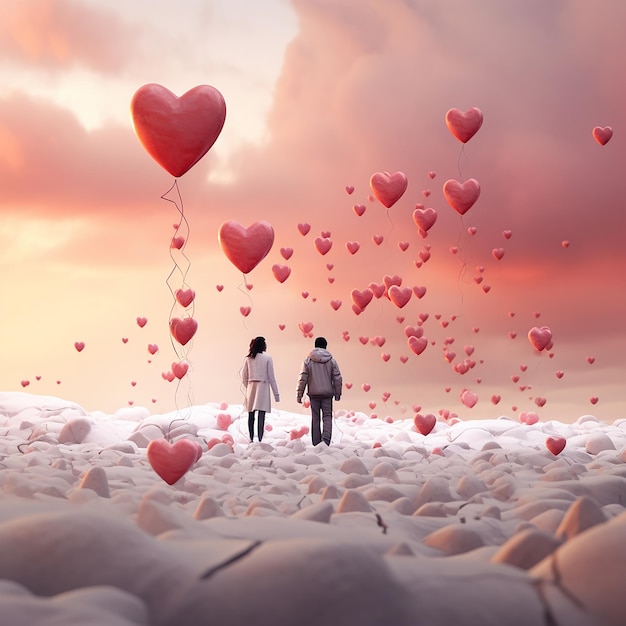 3d rendered photos of love