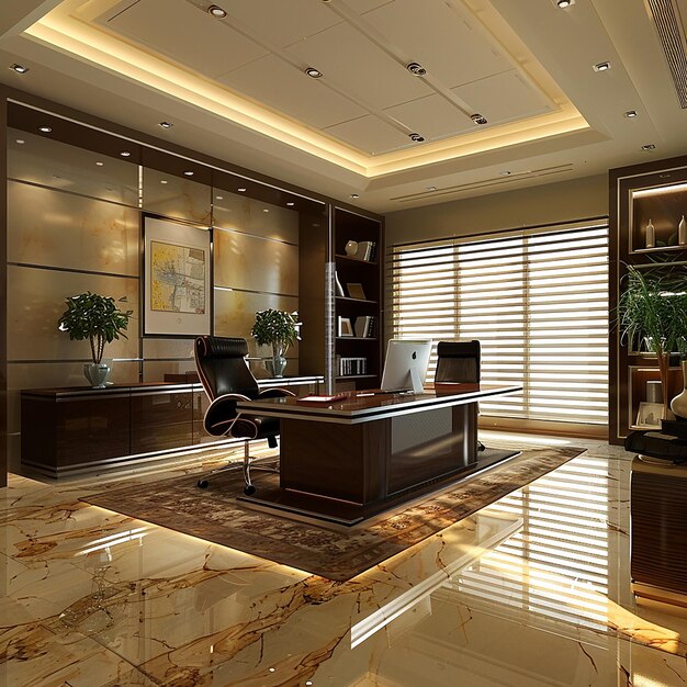 3d rendered photos of office interior ideas luxury calm background