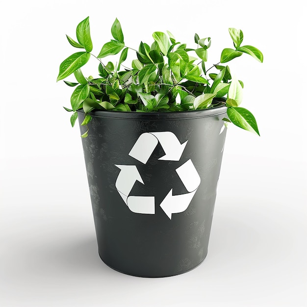 3d rendered photos of recycle and save the environment themed photos white background