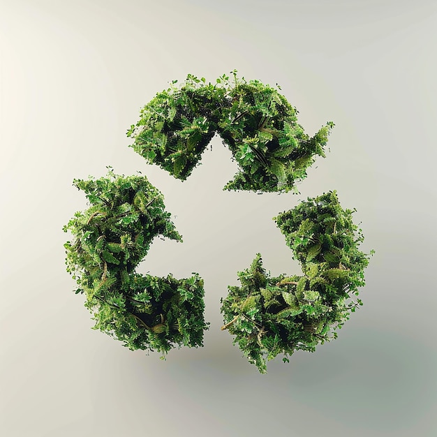 3d rendered photos of recycle and save the environment themed photos white background