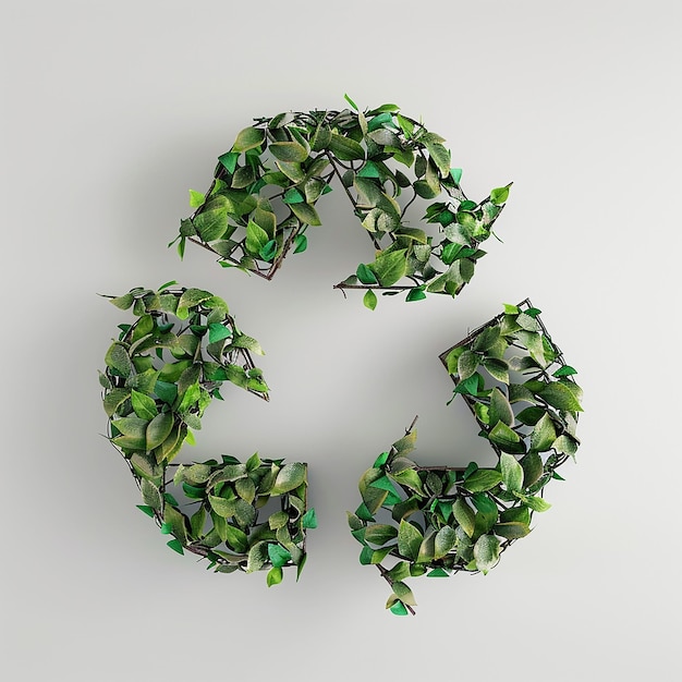 3d rendered photos of recycle and save the environment themed photos white background