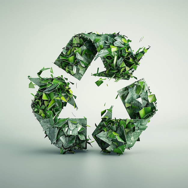 3d rendered photos of recycle and save the environment themed photos white background