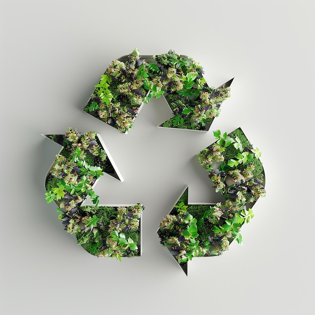 3d rendered photos of recycle and save the environment themed photos white background