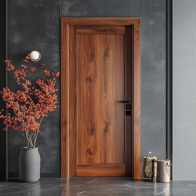 3d rendered photos of stylish wood door design