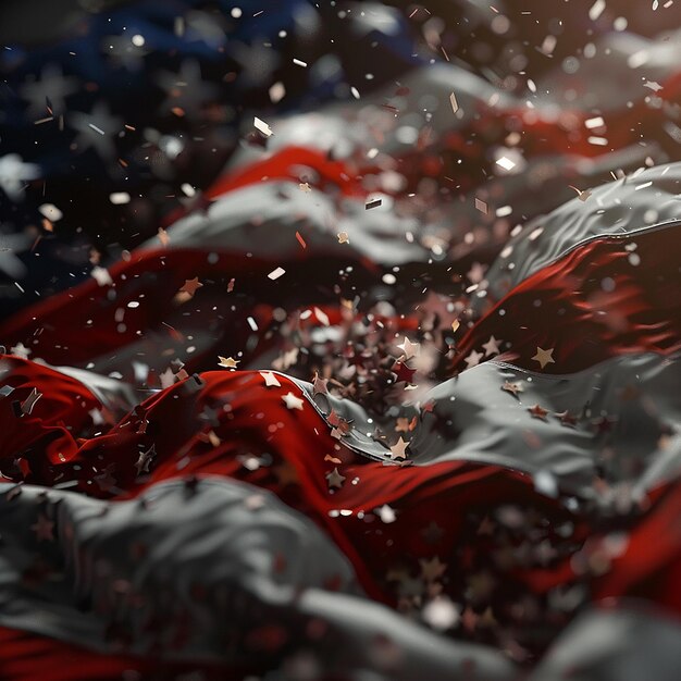 Photo 3d rendered photos of united state independence day