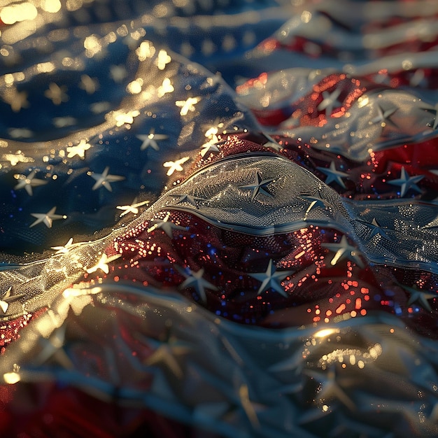 Photo 3d rendered photos of united state independence day