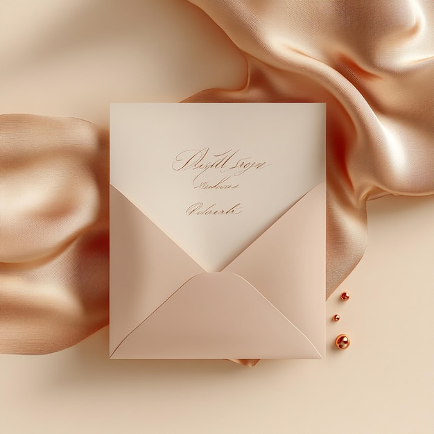 3d rendered photos of written invitation letter in stylish fonts design