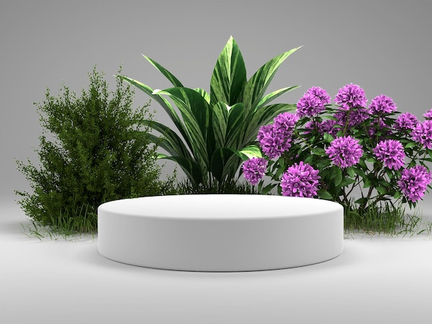 3d rendered podium mockup display for product presentation premium photo