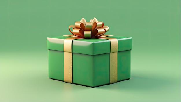 3D rendered present gift box isolated