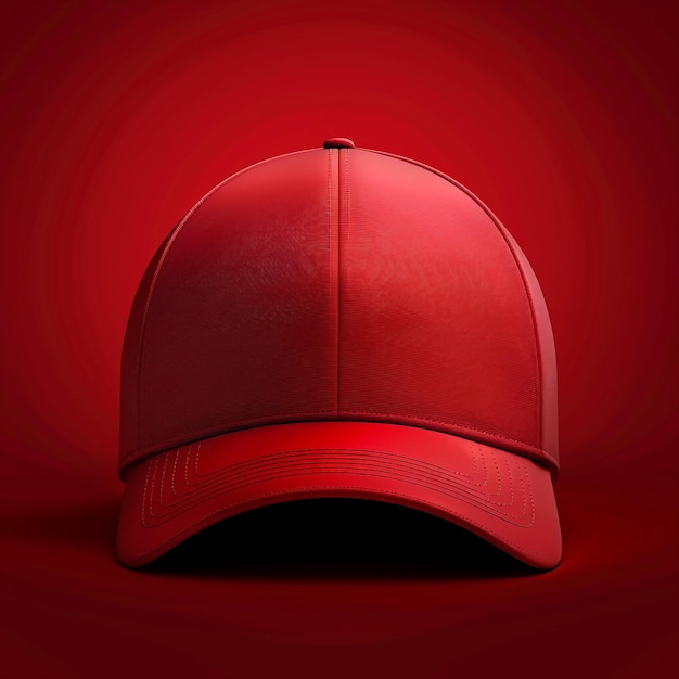 Photo 3d rendered red cap for mockup