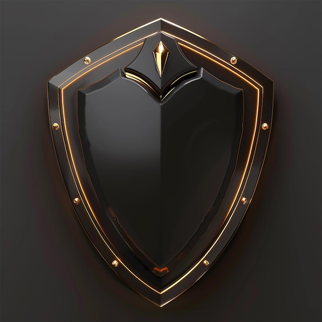 Photo 3d rendered do shield with 3d graphic icon