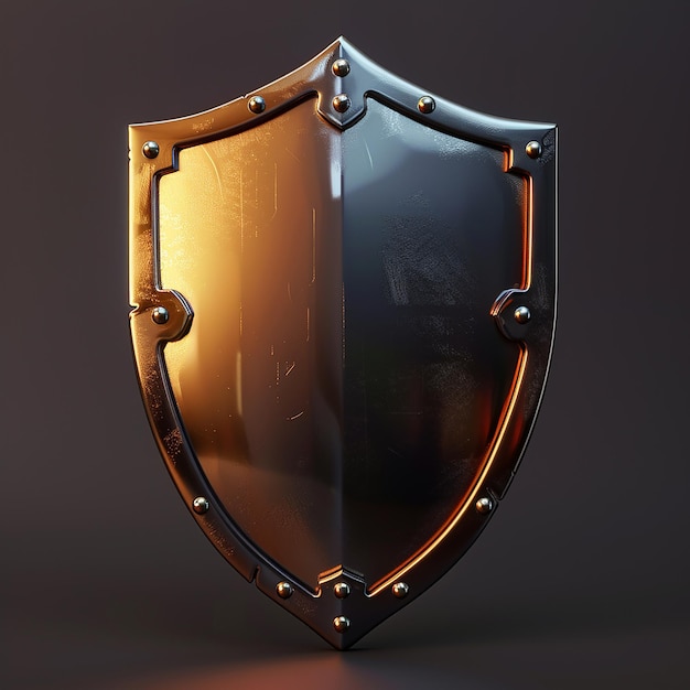 3d rendered Do shield with 3d graphic icon