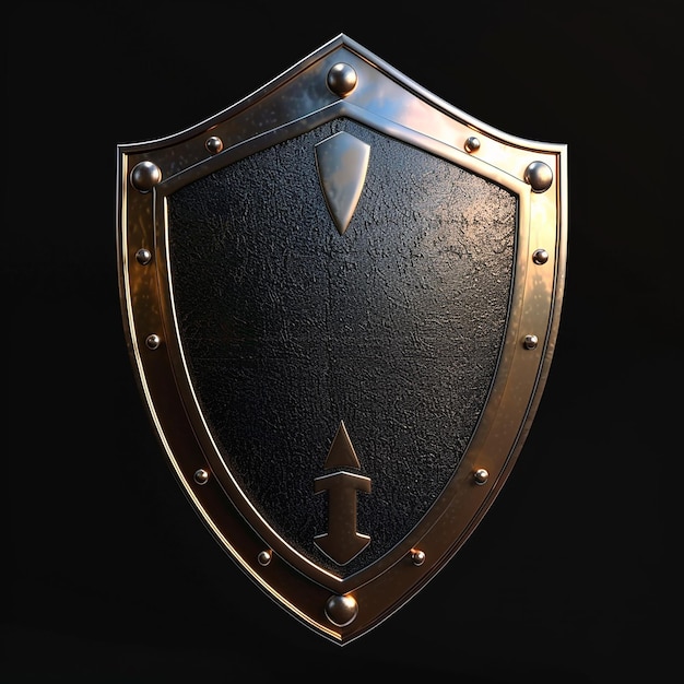 3d rendered Do shield with 3d graphic icon