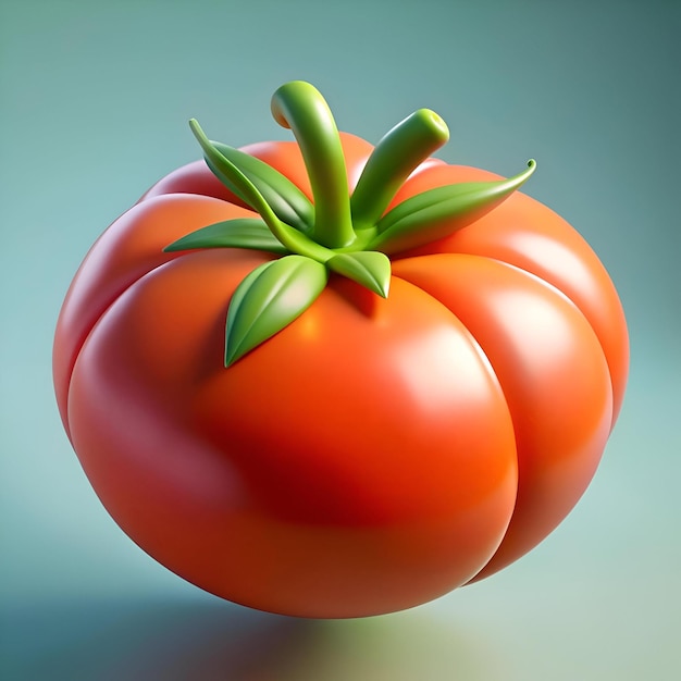 A 3D rendered tomato icon perfect for adding a touch of fun and freshness to your designs