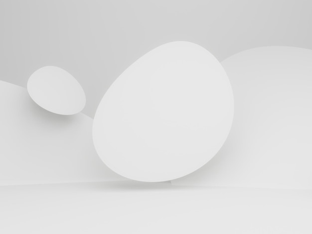 3D rendered white stage background