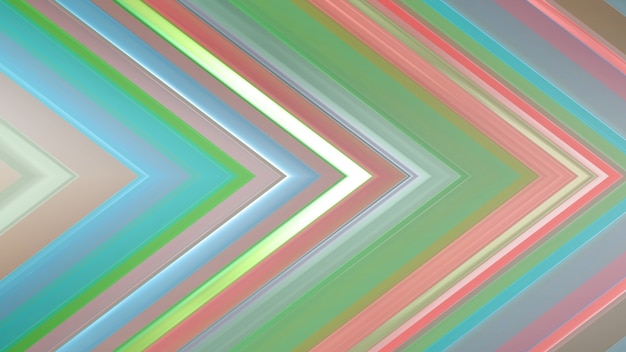 3d rendering of an abstract angular composition consisting of panels and lines
