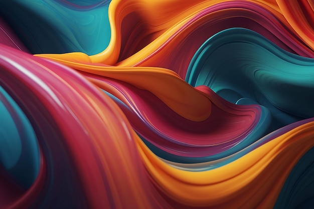 3d rendering of abstract colorful background Beautiful wavy surface