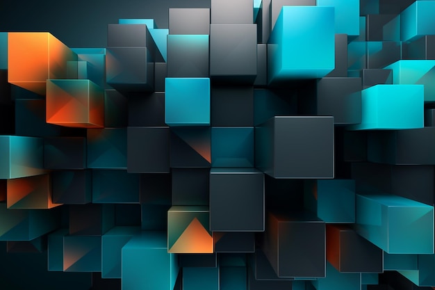 3D rendering abstract colorful modern background banner or wallpaper graphic geometric element