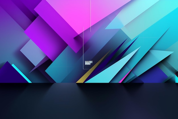 3D rendering abstract colorful modern background banner or wallpaper graphic geometric element