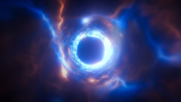 3d rendering of an abstract energy tunnel in space