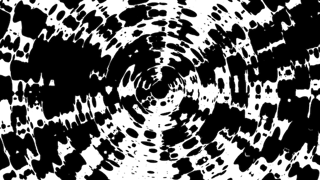 3D rendering of an abstract futuristic black and white composition