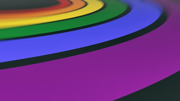 3d rendering abstract gay flag background