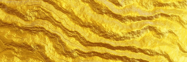 3D rendering abstract gold background Golden texture