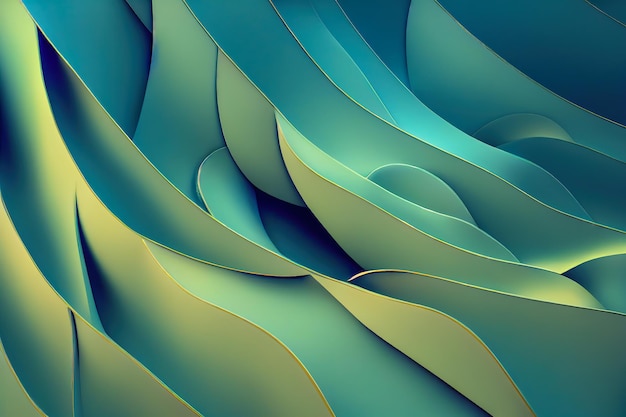 3D rendering abstract line background