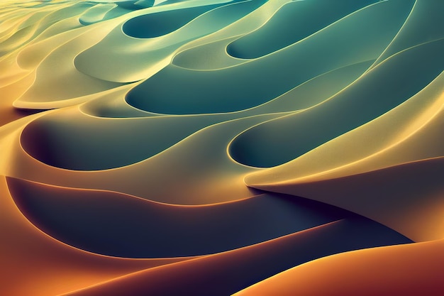 3D rendering abstract line background