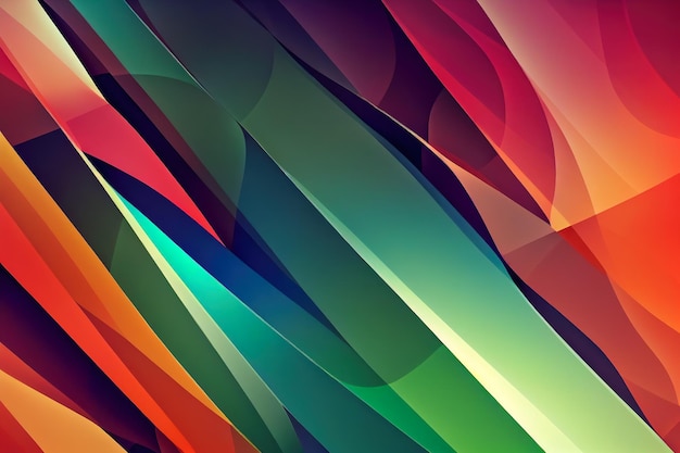 3D rendering abstract line background