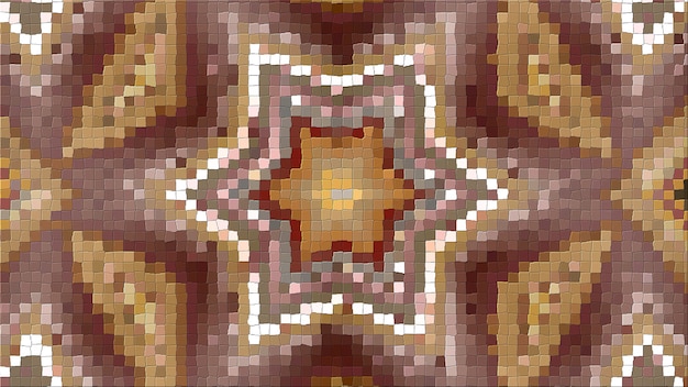 3d rendering of an abstract picture from a mosaic
