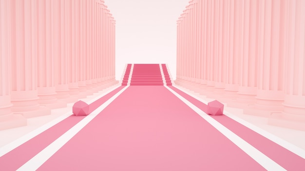 3d rendering of abstract pink background