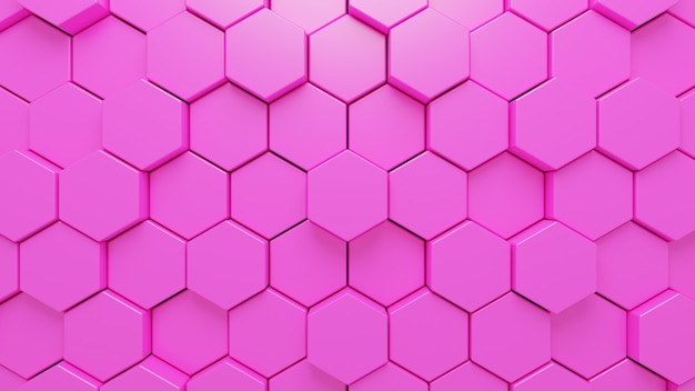 3d rendering of abstract pink geometric background