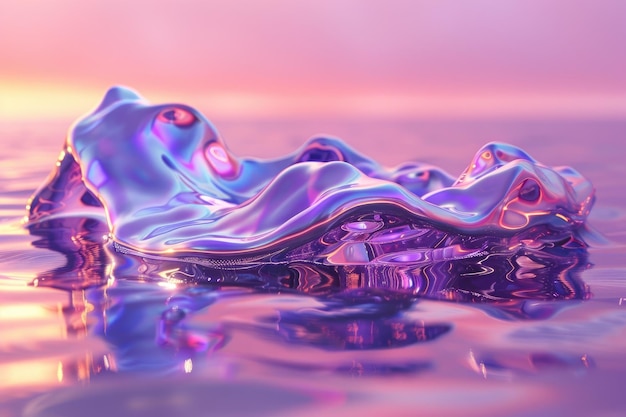 A 3D Rendering of Abstract Waves