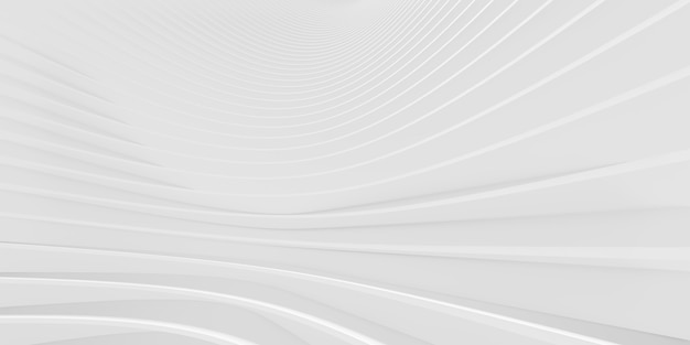 3D Rendering abstract white lines