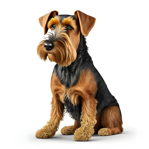 3d Rendering Airedale Terrier Animal AI Generative