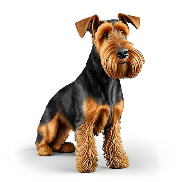 3d Rendering Airedale Terrier Animal AI Generative