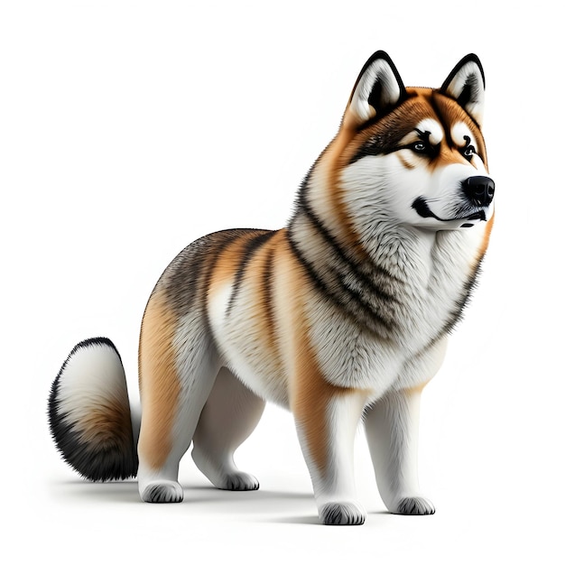 3d Rendering Akita Animal AI Generative