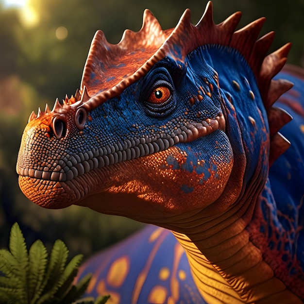 3d Rendering Amargasaurus Animal AI Generative