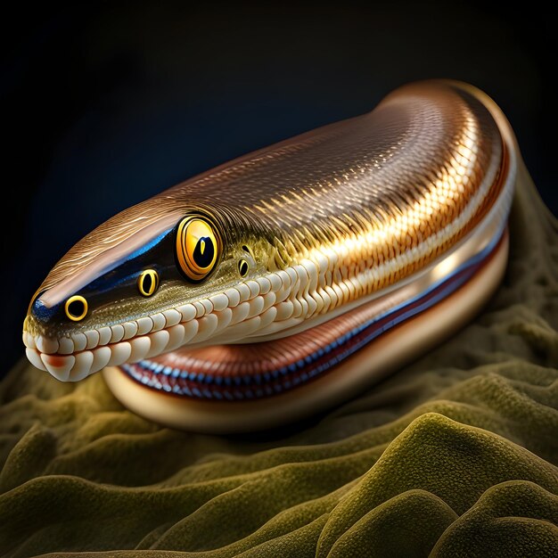 3d Rendering American Eel Animal AI Generative