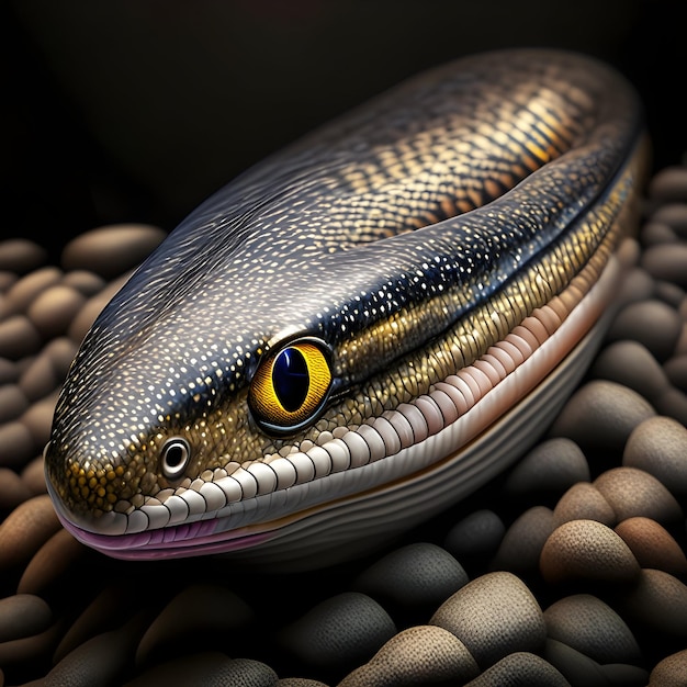 3d Rendering American Eel Animal AI Generative